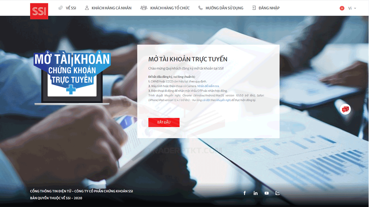 Đăng ký tài khoản chứng khoán SSI