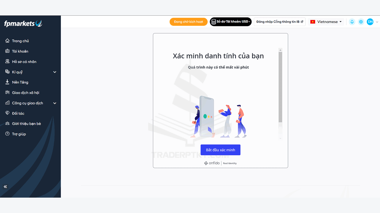 Xác minh tài khoản sàn FP Markets