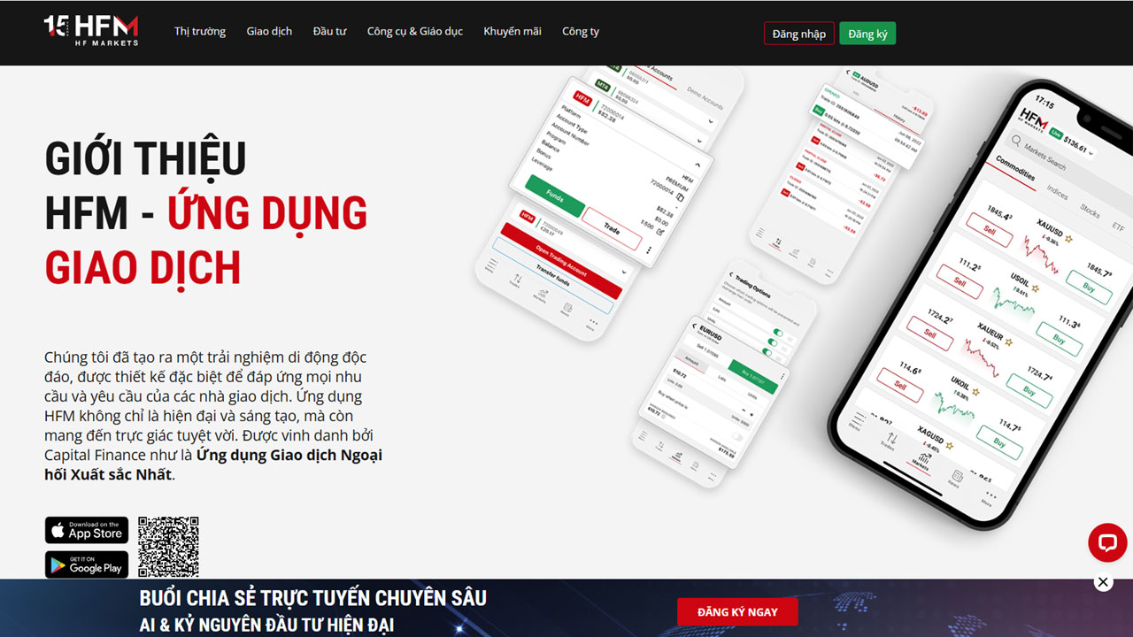Các nền tảng giao dịch của HFM