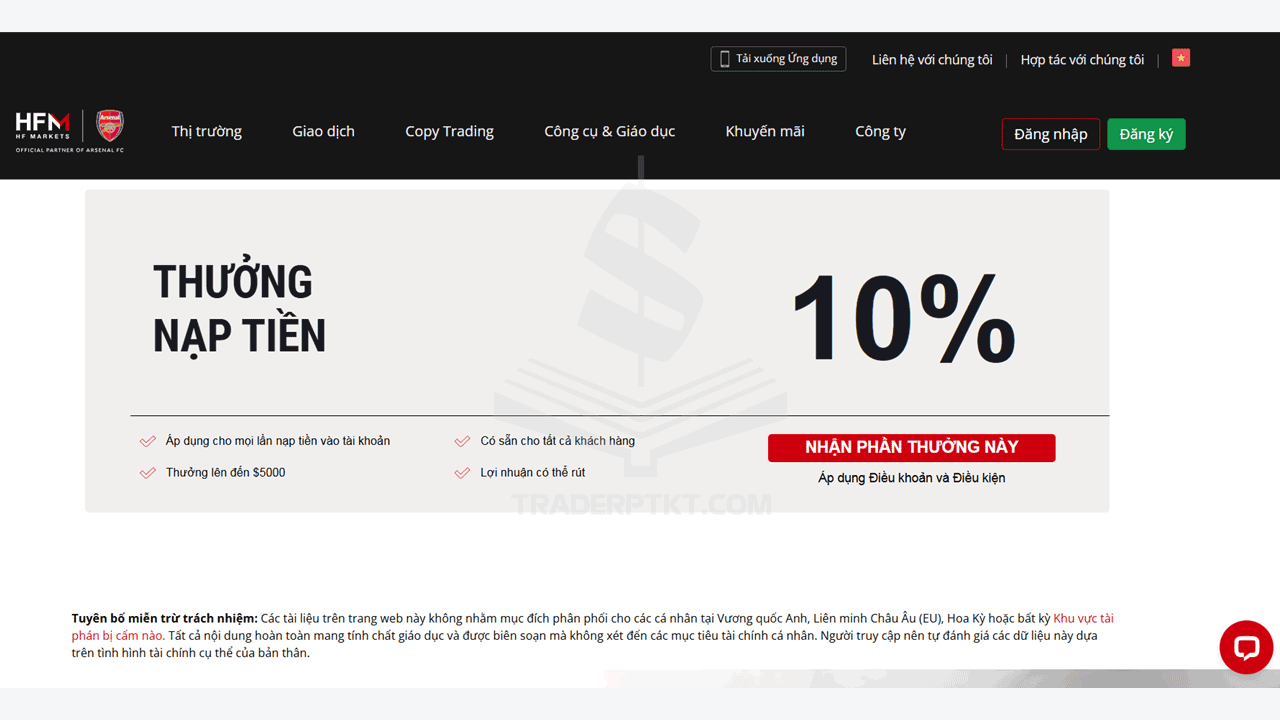 Chương trình khuyến mãi sàn HFM