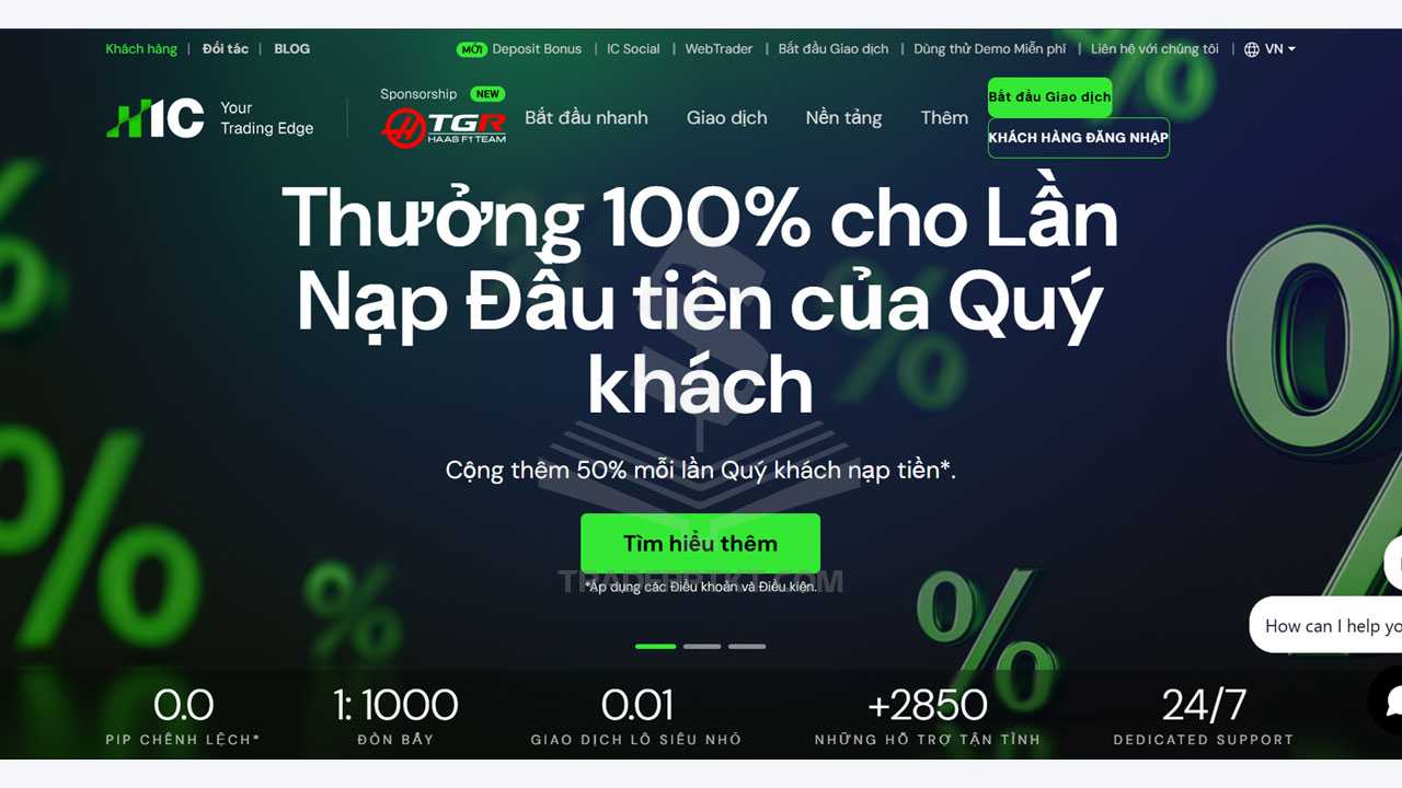 Giao diện sàn IC Markets