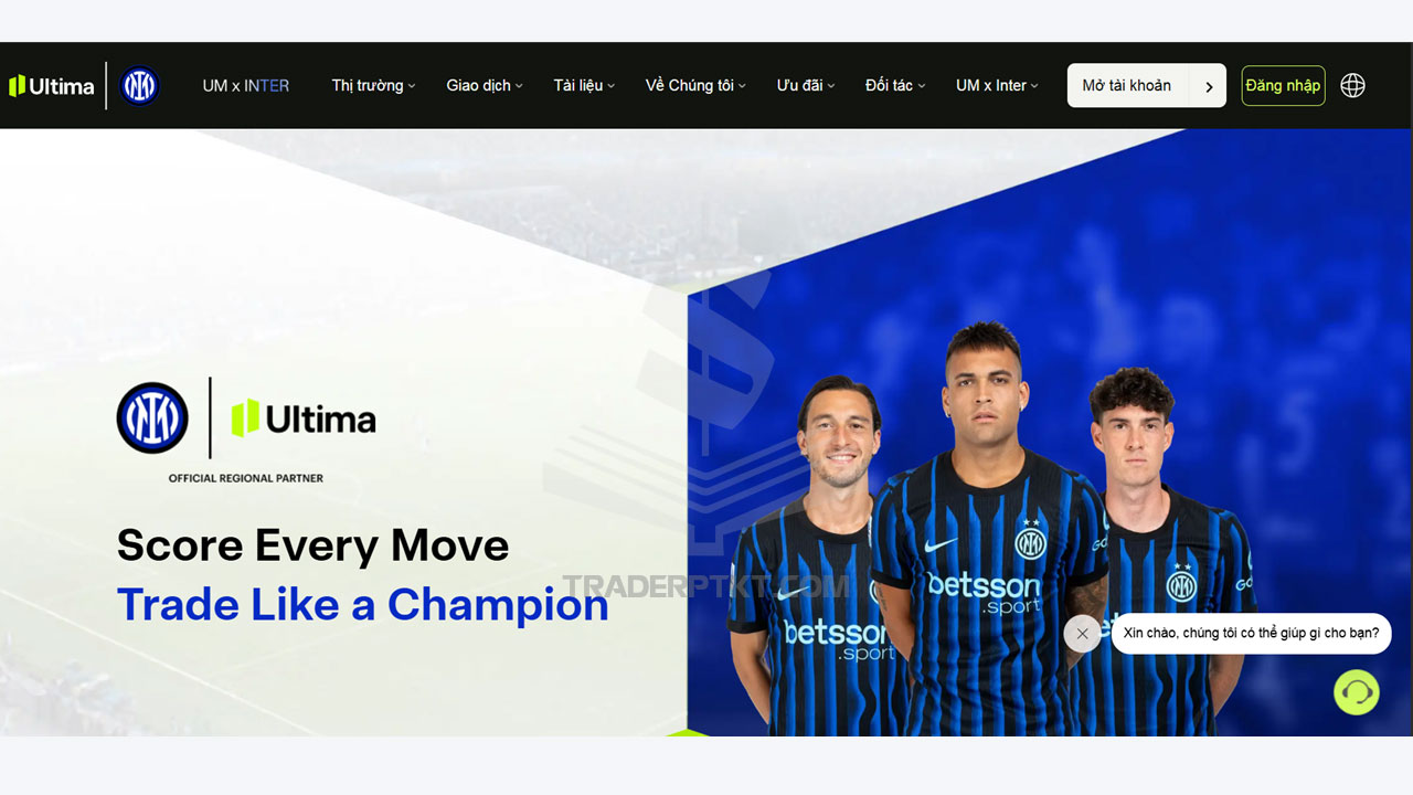 Giao diện sàn Ultima