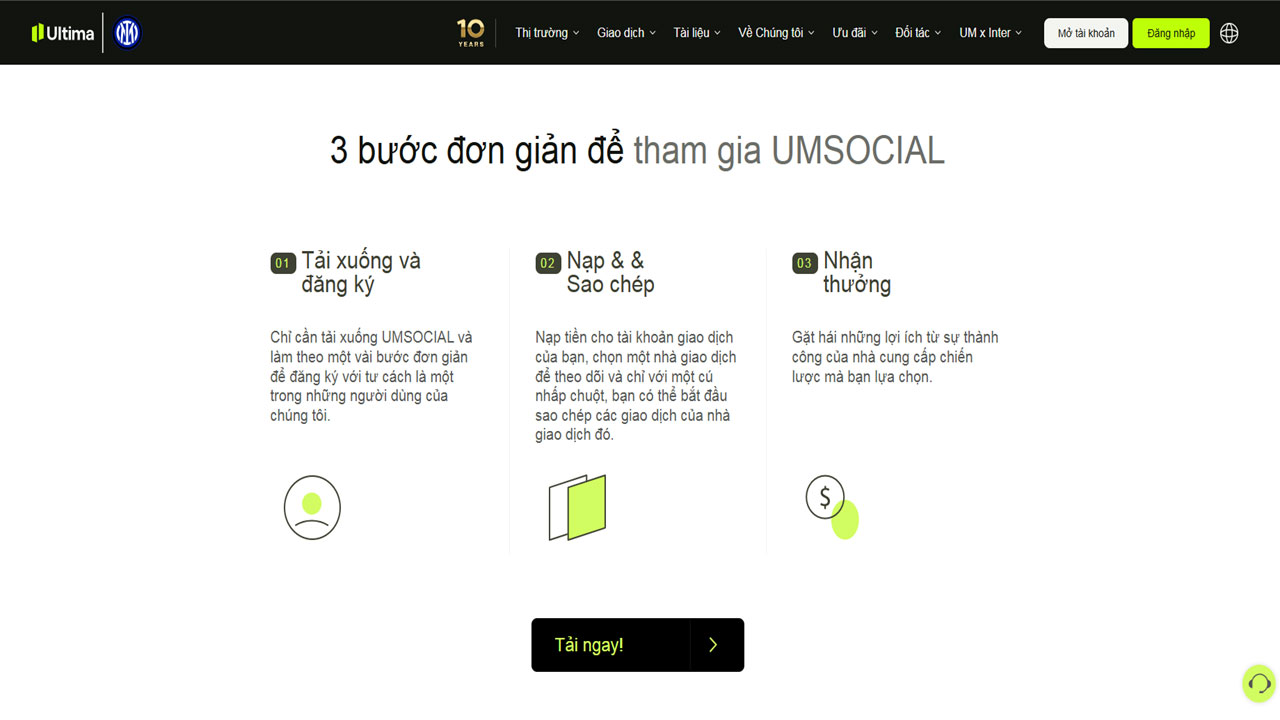 Quy trình sao chép giao dịch trên UM Social